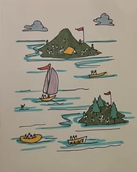 little Maine boat card
