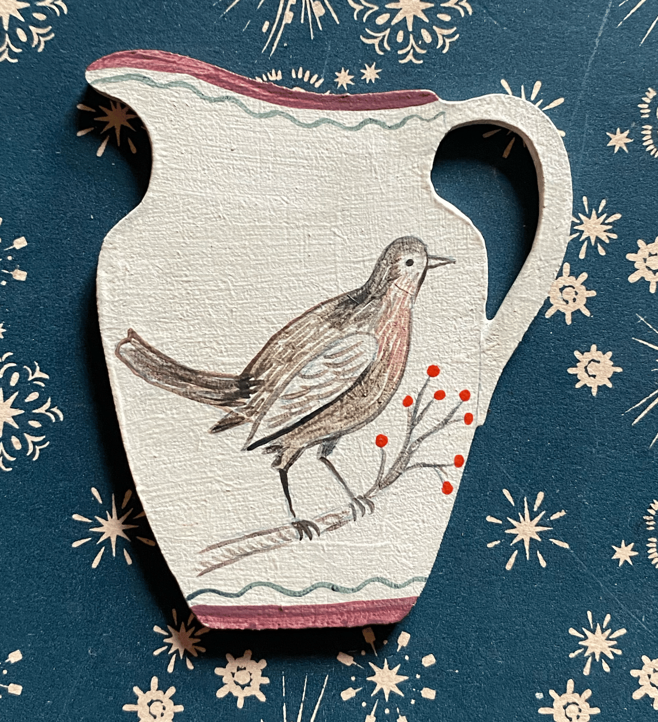 Image of Winter bird jug (88)