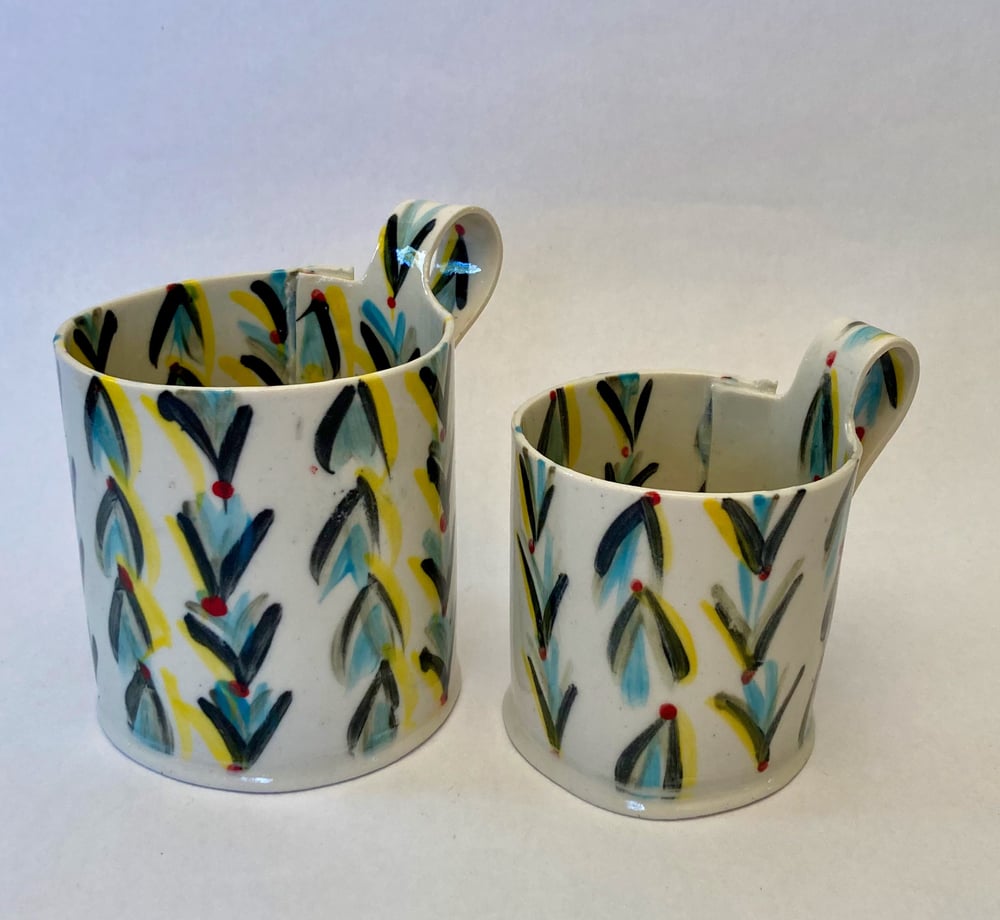 Image of Vase mug and small jug and  coffee cups