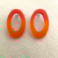 Image 2 of NEW orange dipped hoops
