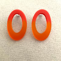 Image 2 of NEW orange dipped hoops