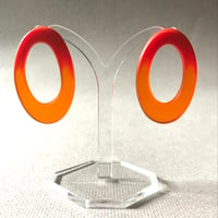 Image 1 of NEW orange dipped hoops