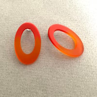 Image 3 of NEW orange dipped hoops