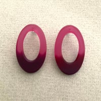 Image 1 of NEW aubergine/magenta dipped hoops