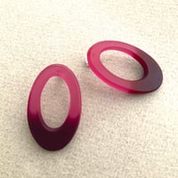 Image 2 of NEW aubergine/magenta dipped hoops 