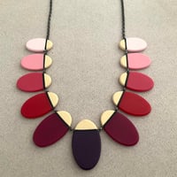 Image 1 of NEW purple/red fade ovals necklace