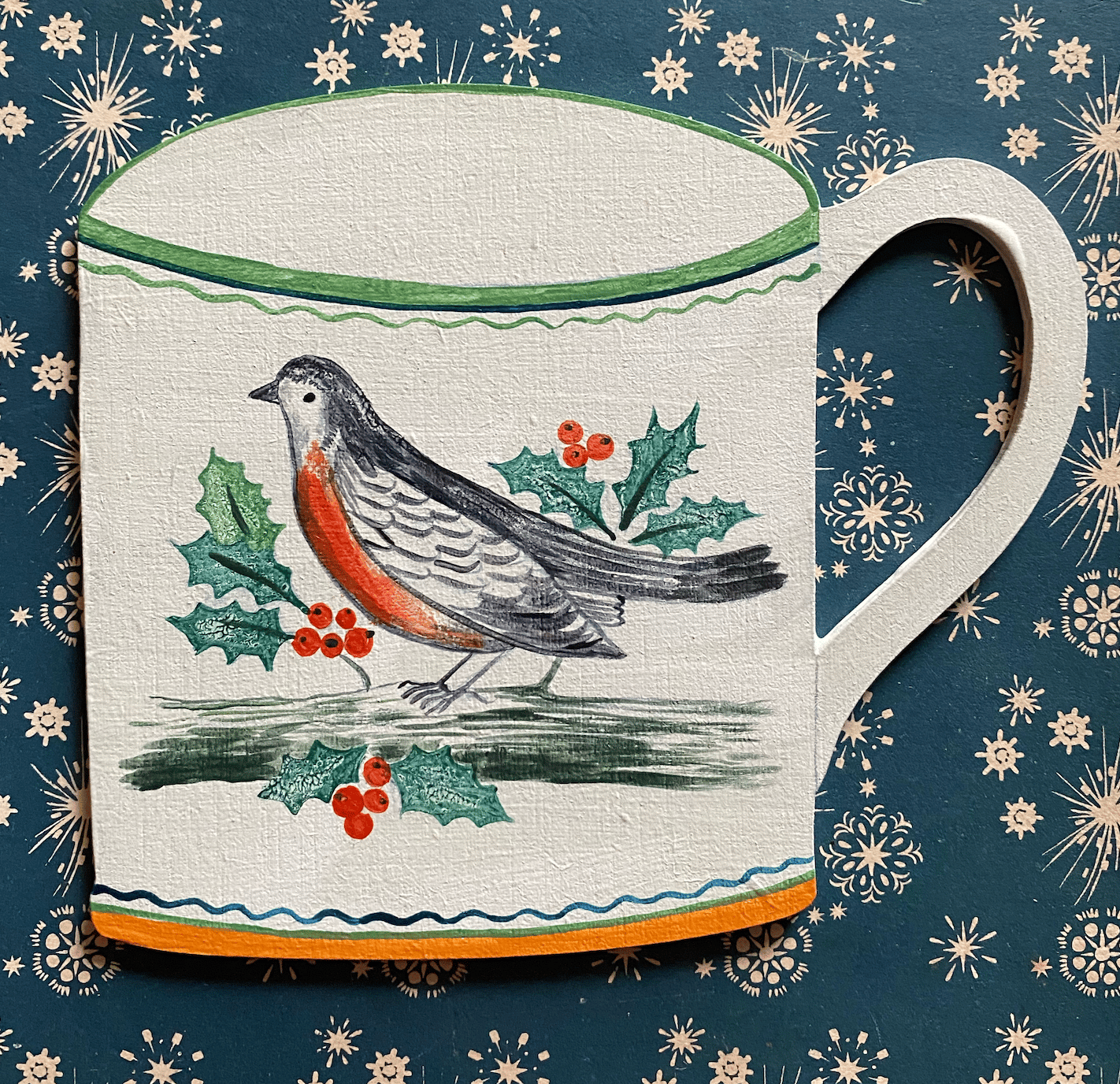 Image of Large robin cup (104)