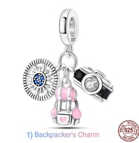 Image 2 of Traveler's Charms (real 925 Sterling Silver)
