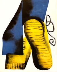 Image 1 of Big Yellow Shoe Watercolor 