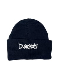 Dungeon LOGO BEANIE - BLACK / GLOW IN THE DARK 