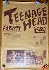 Image 1 of Teenage Head 1977 giant promo poster