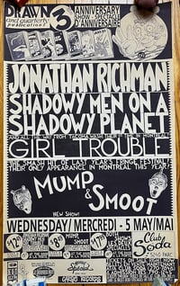 Jonathan Richman / Shadowy Men on a Shadowy Planet / Girl Trouble - Drawn + Quarterly poster