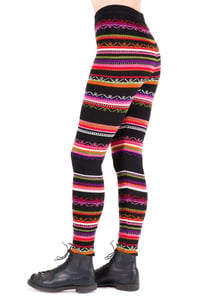 Image 3 of WOOLEN LEGGINGS black