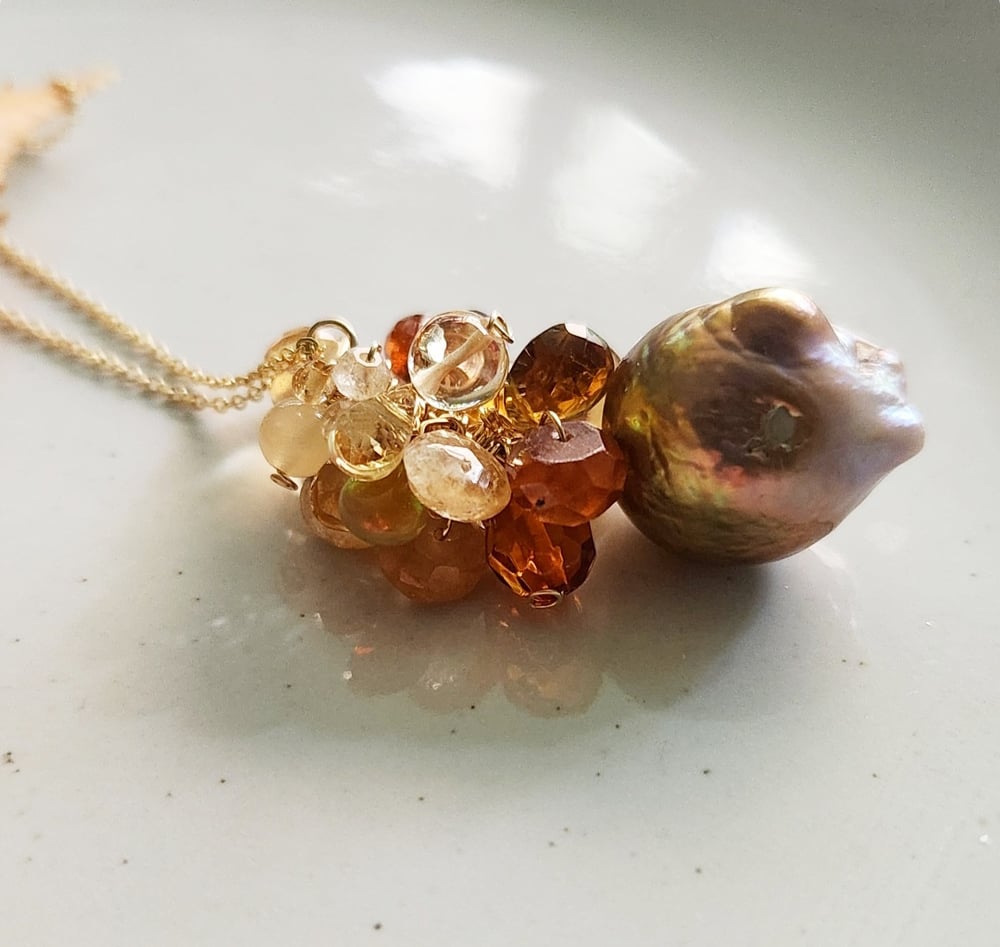 Image of Honey Gemstone Necklace
