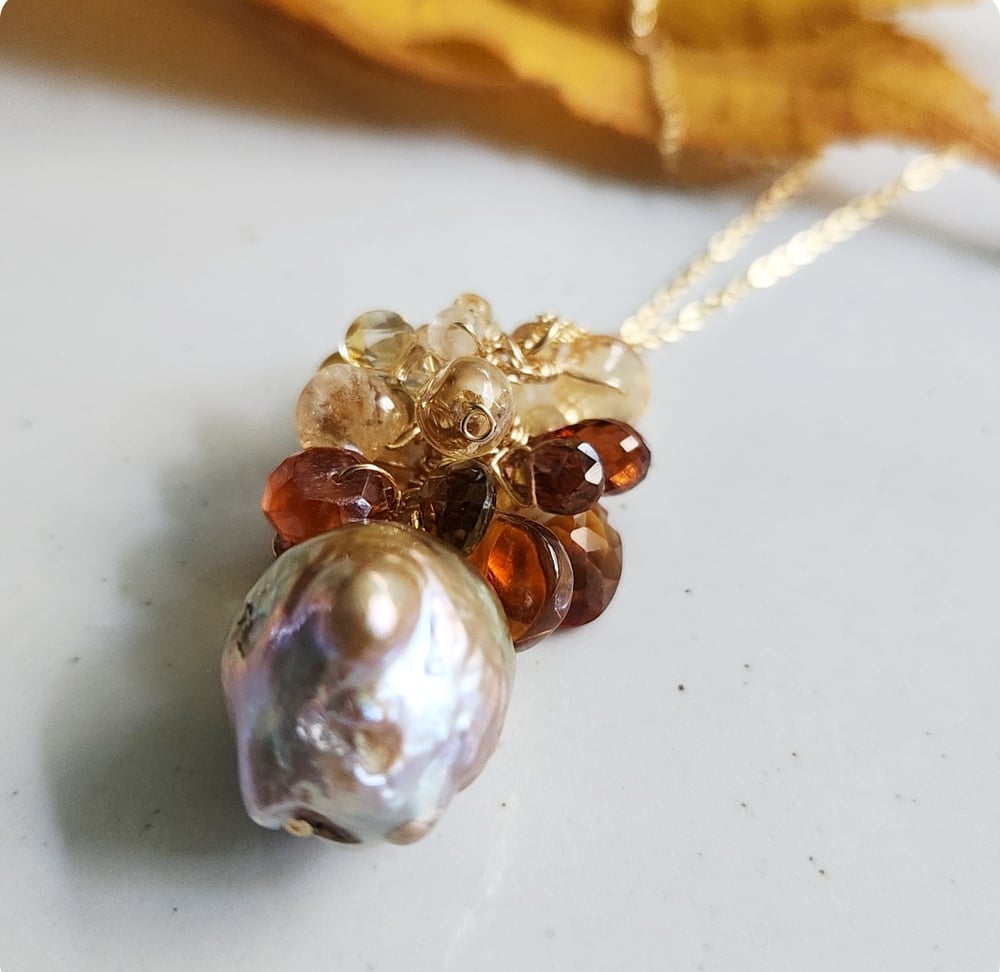 Image of Honey Gemstone Necklace