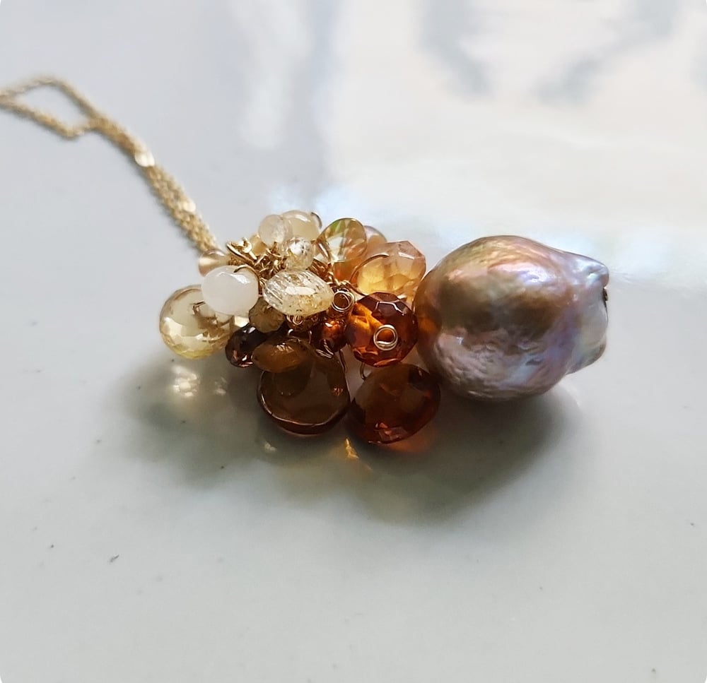 Image of Honey Gemstone Necklace
