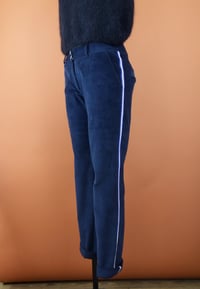 Image 4 of Pantalon studio velours marine