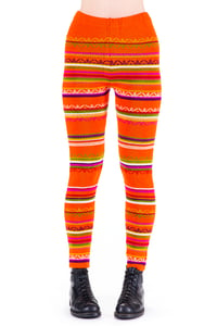 Image 1 of WOOLEN LEGGINGS orange