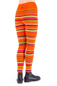 Image 3 of WOOLEN LEGGINGS orange