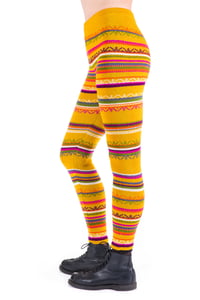 Image 1 of WOOLEN LEGGINGS yellow 