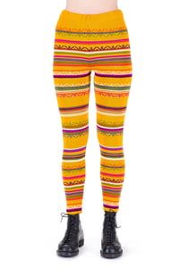 Image 2 of WOOLEN LEGGINGS yellow 