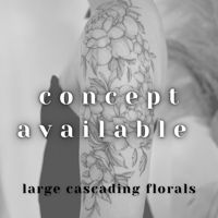 Large scale cascading floral design