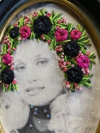 Image 2 of Good Golly RocknRoll Dolly framed embroidery (LARGE)