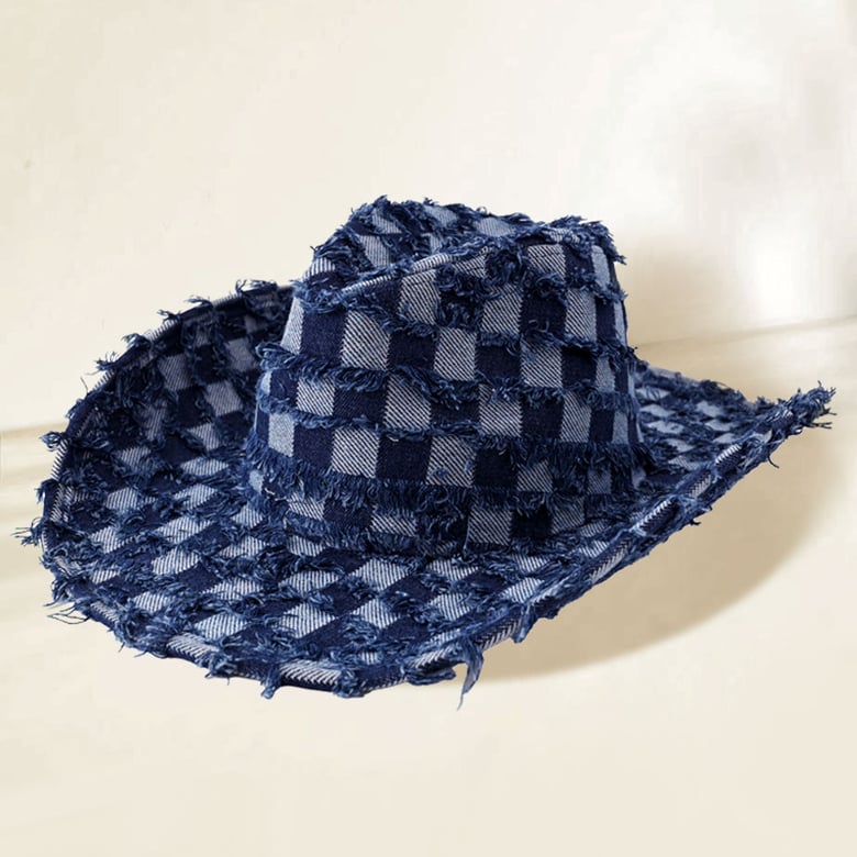 Image of Fringe Denim Hat