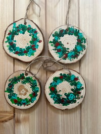 Image 2 of Wooden Wreath Ornaments (set of 4)