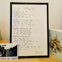 Framed Lyric Sheet of your choice w/ Xmas card 