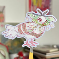 Image 1 of luna moth pigeon sticker