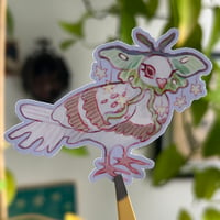 Image 2 of luna moth pigeon sticker