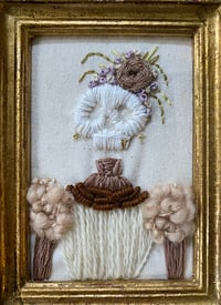 Image 2 of Skully Girl in naturals framed embroidery