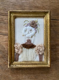 Image 1 of Skully Girl in naturals framed embroidery