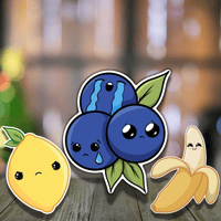 Image 1 of Fruit Friends | Cute Fruit Sticker Set | Sweet, Sour & Bluest Fruit Friends