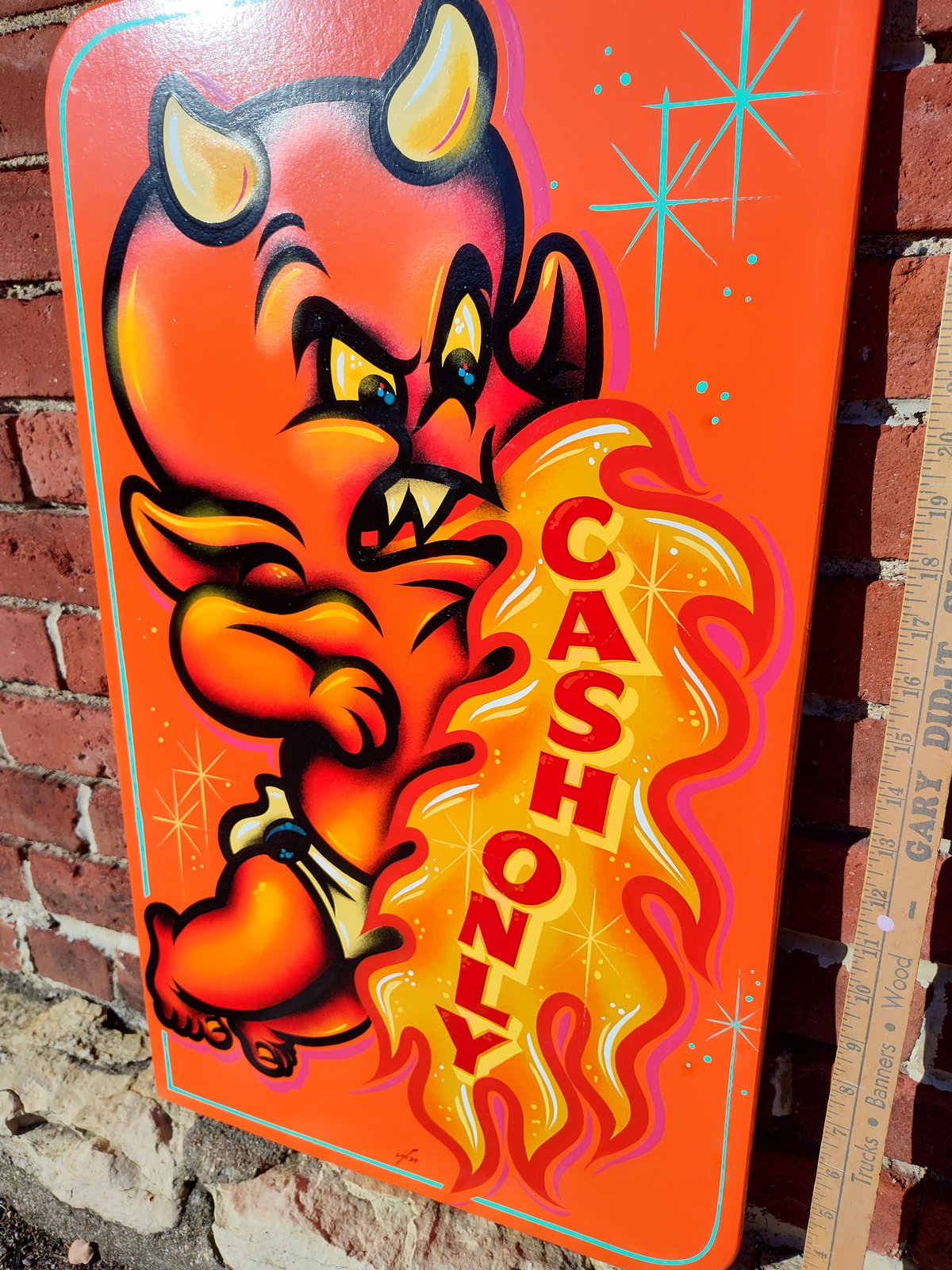 Cash Only Devil | Old 5 and Dime Sign Co.