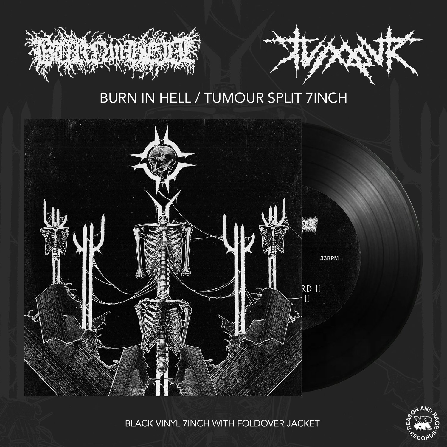 BURN IN HELL / TUMOUR ‘SPLIT’ 7INCH