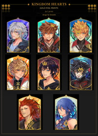 Image 1 of Kingdom Hearts Gold Foil PRINTS