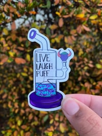 Image 1 of Live Laugh Puff Sticker