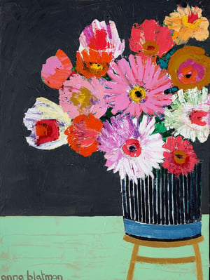 Image of Anna Blatman Painting (flowers) Sun 22nd March morning sesh