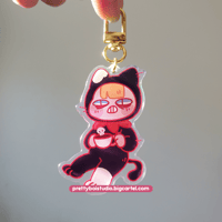 Image 2 of Caffeine Cat Keychain