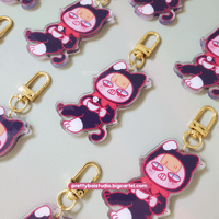 Image 1 of Caffeine Cat Keychain