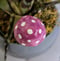 Image of Purple and White Spotted Mushroom Plant Stake