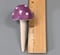 Image of Purple and White Spotted Mushroom Plant Stake