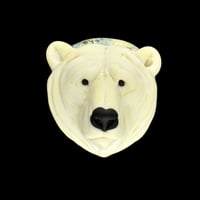 Image 1 of XL. Male Polar Bear - Flamework Glass Sculpture Bead