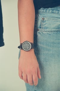 Image 2 of Handmade "Dragon Face" Watch with Linocut Print Design
