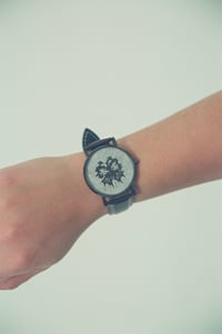 Image 1 of Handmade "Butterfly" Watch with Linocut Print Design