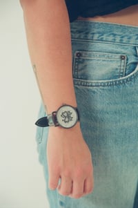 Image 3 of Handmade "Butterfly" Watch with Linocut Print Design