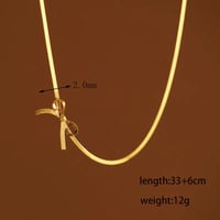 Image 6 of 18K Gold Plated Bowtie Necklace 