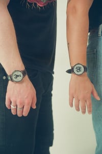 Image 4 of Handmade "Crane" Watch with Linocut Print Design